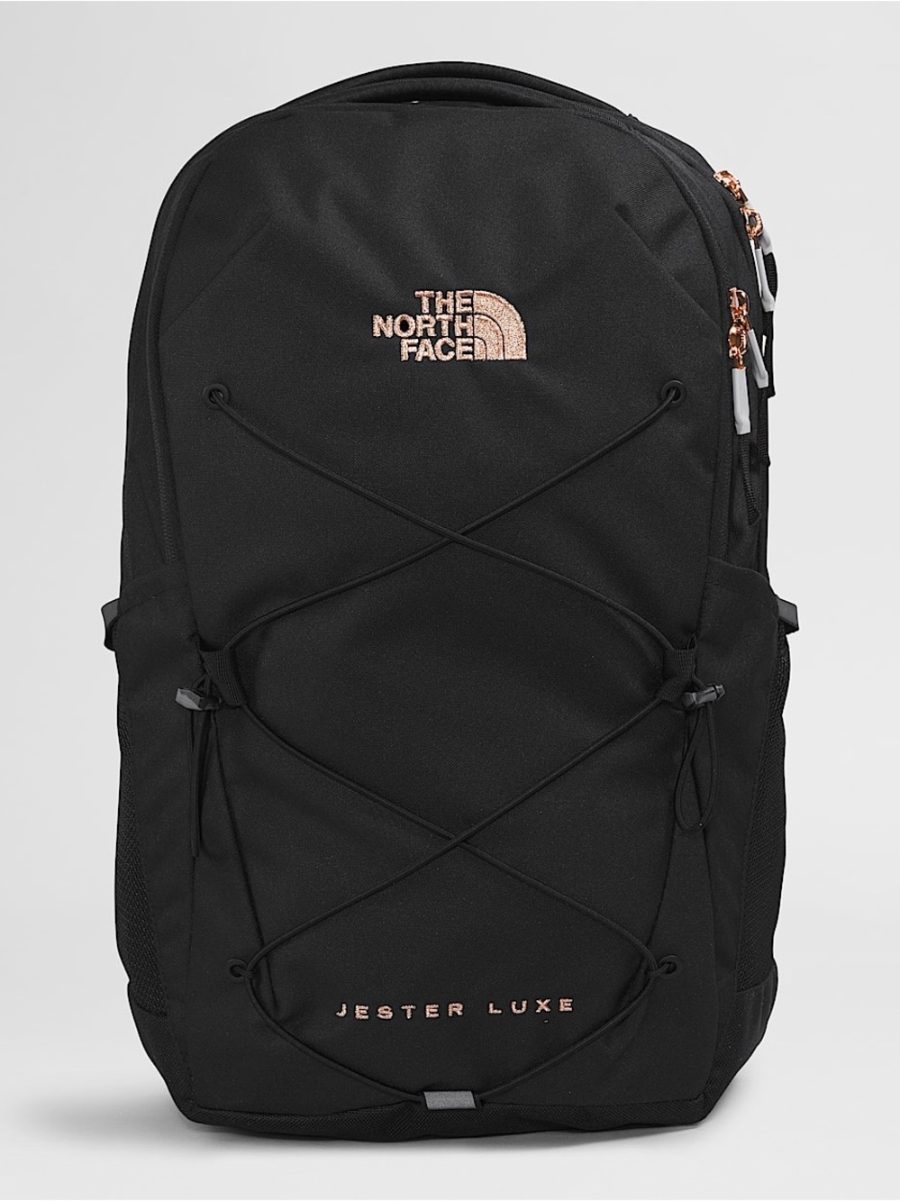 The North Face Jester Backpack - Black with Rose Gold Accents